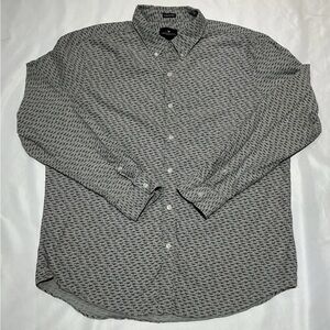 American Eagle Seriously Soft Shirt Mens XL Gray Shark Pattern Long Sleeved